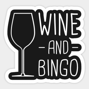 Wine And Bingo Sticker